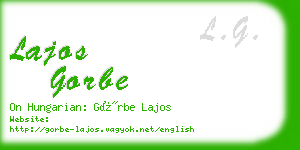 lajos gorbe business card